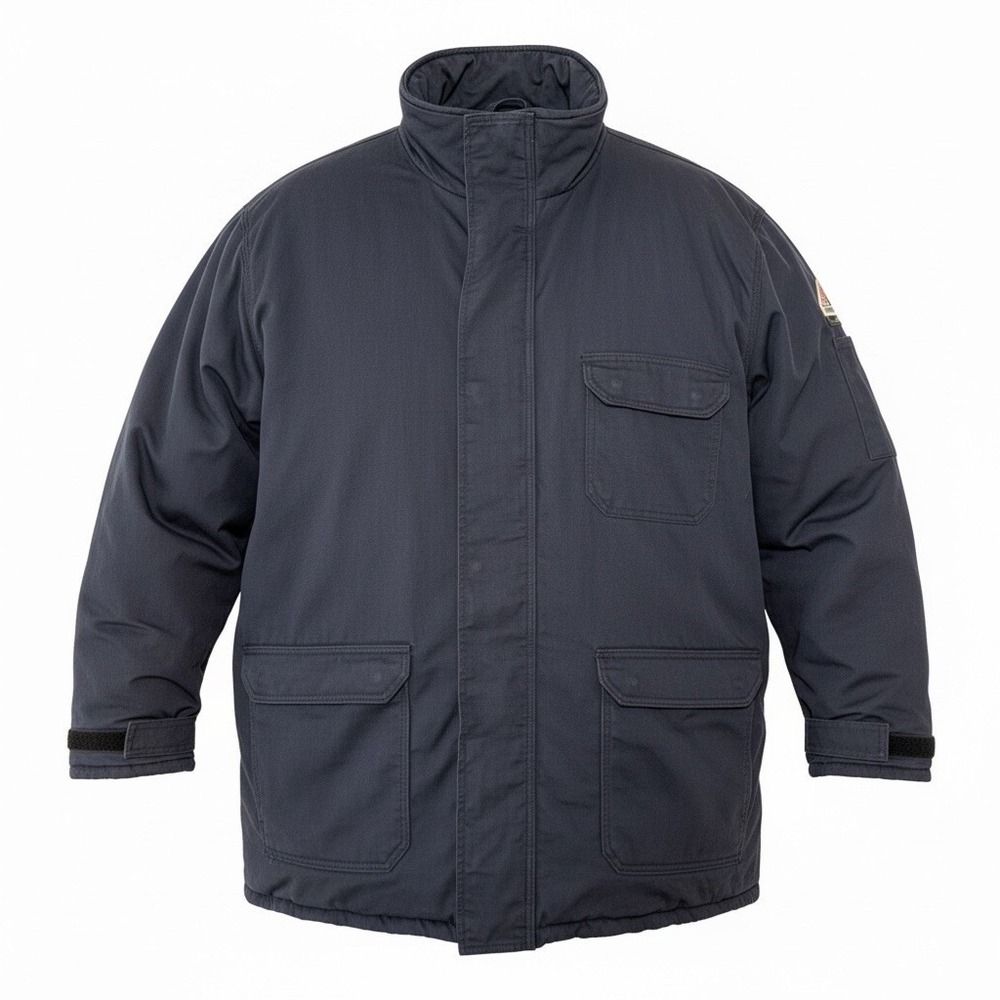 Bulwark Mens JLP8 NV7Flame-Resistant Navy Insulated Jacket 4XL LN Arc Parka Blue